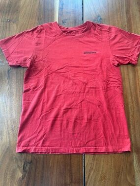 Patagonia Red Short Sleeve Crew T-Shirt with Small Chest Logo
